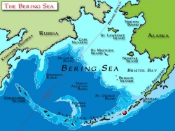 The Bearing Sea map. The Bearing Sea map.