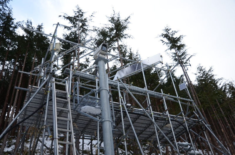 Weather proof digital camera and solar panels.