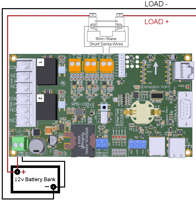 RMS-100v2 shunt example 3